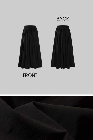 Rase le sol Deconstructed Lightweight Drawstring Skirt and Loose Collared Jacket Set