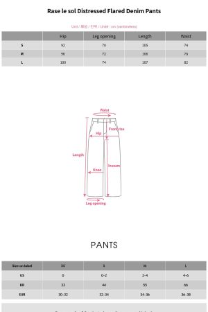 Rase le sol Distressed Flared Denim Pants