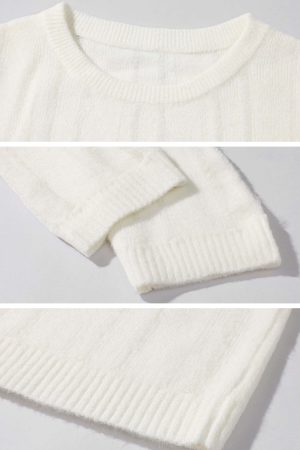 Rase le sol Distressed Stripe Knit Sweater