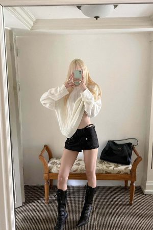 Rase le sol Distressed Stripe Knit Sweater
