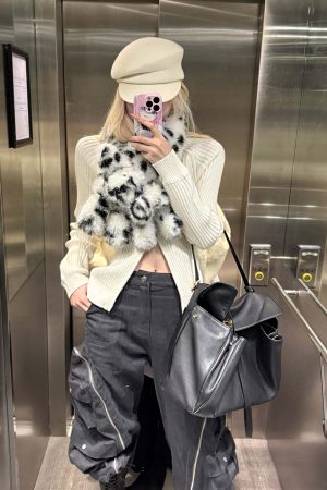 Rase le sol Double Zipper Ribbed Sweater