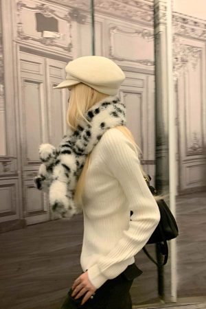 Rase le sol Double Zipper Ribbed Sweater