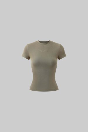Rase le sol Fitted Ribbed Short Sleeve Tee
