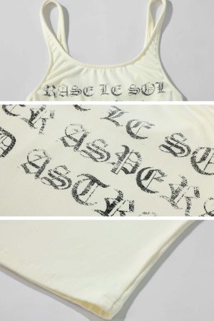 Rase le sol Graphic Print Tank Top