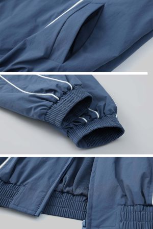 Rase Le Sol High-Collar Paneled Sports Jacket