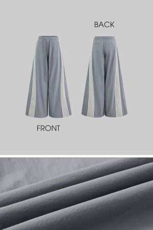 Rase le sol High-Waisted Colorblock Wide-Leg Pants