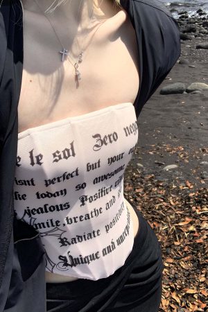 Rase le sol Printed Mesh Corset Bandeau Top