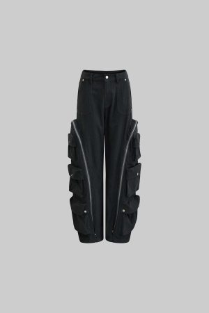 Rase le sol Utility Pocket Wide-Leg Cargo Pants