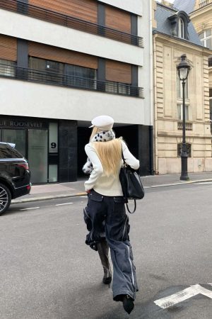 Rase le sol Utility Pocket Wide-Leg Cargo Pants