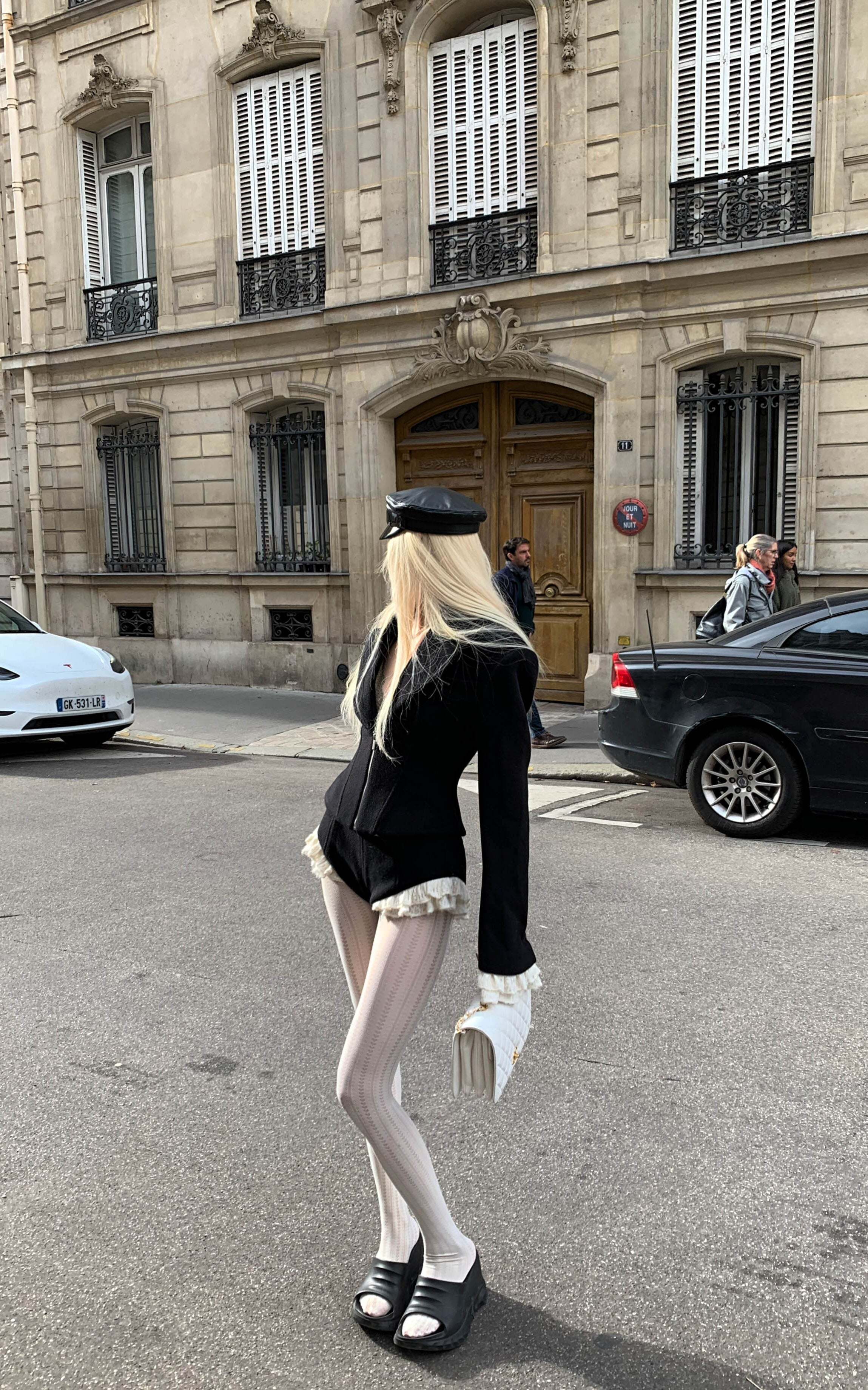 Rase le sol Waist-Tied Wool Blazer & Shorts Set