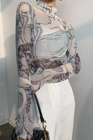 Renaissance Heads Mesh Top