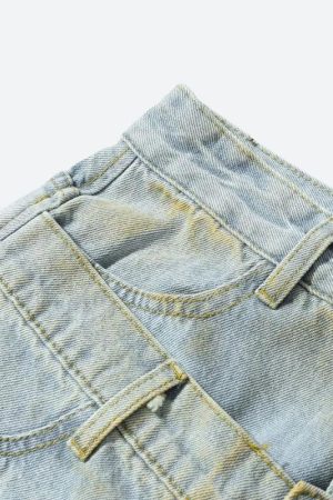 Ripped Denim Shorts