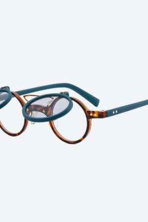Round Flip-Up Sunglasses