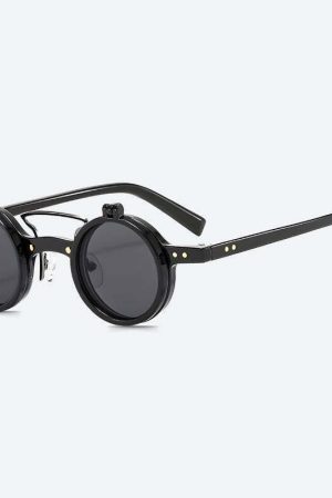 Round Flip-Up Sunglasses
