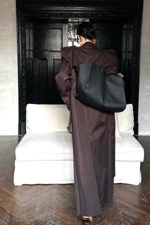 ROVENTE Belted Double-Breasted Trench Coat