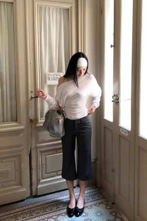 ROVENTE Cropped Flare Trousers Tailored Mid Rise Design