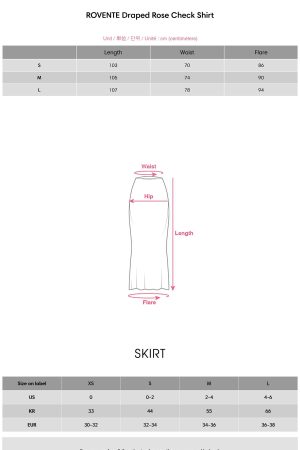 ROVENTE Draped Rose Check Shirt