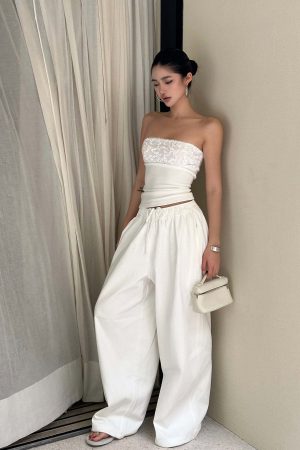 ROVENTE Embellished Strapless Knit Top