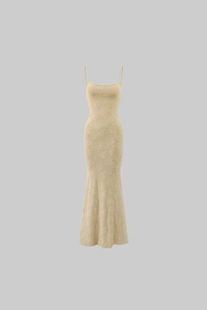 ROVENTE Floral Lace Sculpted Slip Maxi Dress