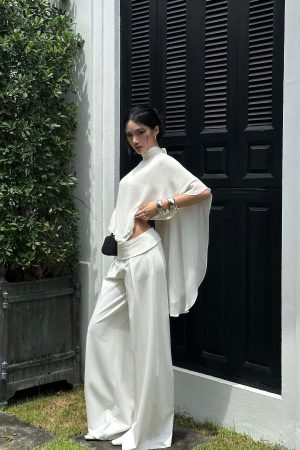 ROVENTE High-Waisted Wide-Leg Pants