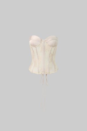 ROVENTE Lace Corset Bustier Top