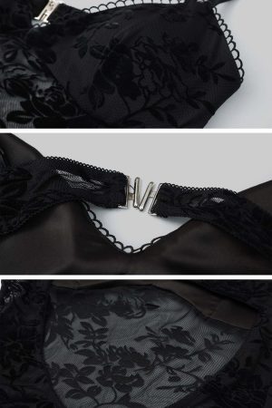 ROVENTE Sheer Velvet Maxi Dress