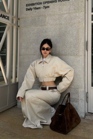 ROVENTE Structured High-Waist Column Maxi Skirt
