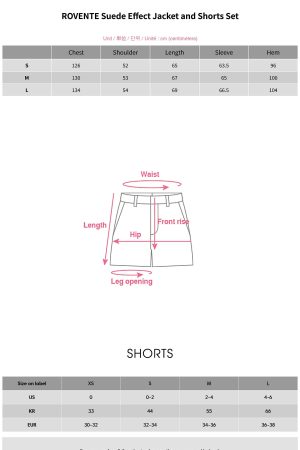 ROVENTE Suede Effect Jacket and Shorts Set