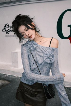 Ruched Flower Top
