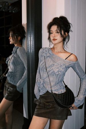 Ruched Flower Top