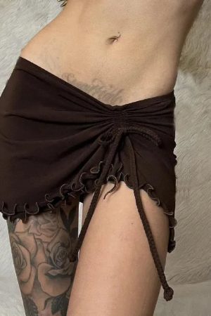 Ruched Mini Skirt