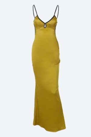 Satin Backless Maxi Dress