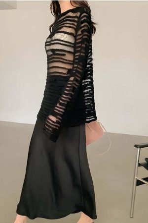 Sheer Loose Knitted Sweater