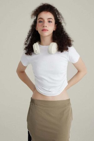 Side Ruched Crop Top