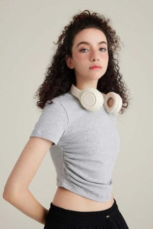 Side Ruched Crop Top