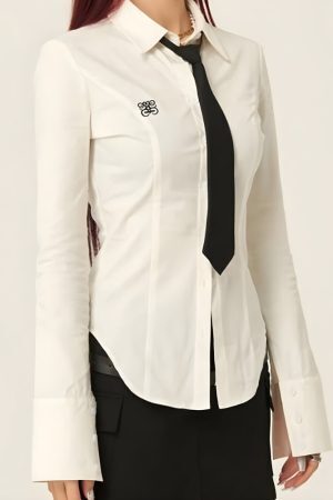 Slim Fit Tie Shirt
