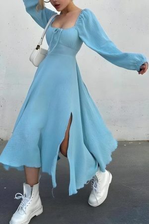Slit Midi Dress
