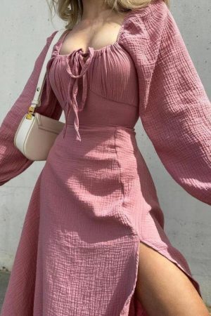 Slit Midi Dress