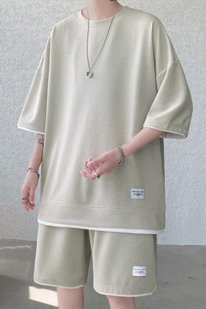 Soft Boy Sweatshirt & Sweatshorts Two Piece Set