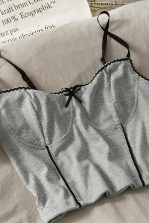 Soft Girl Bow Corduroy Top