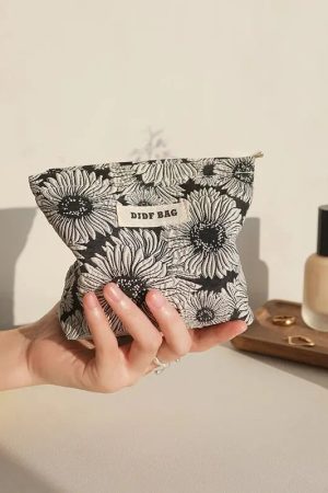 Soft Girl Floral Mini Makeup Bag