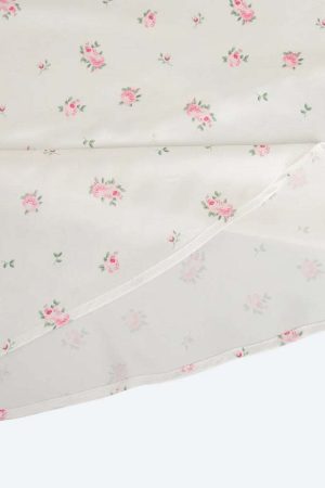 Soft Girl Floral Satin Midi Skirt