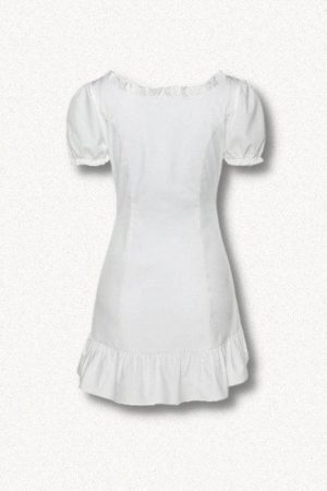 Soft Girl Lace Up Mini Dress
