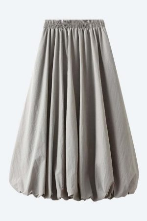 Soft Girl Pastel Bubble Midi Skirt