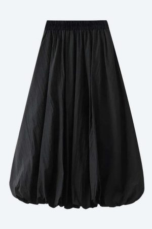 Soft Girl Pastel Bubble Midi Skirt