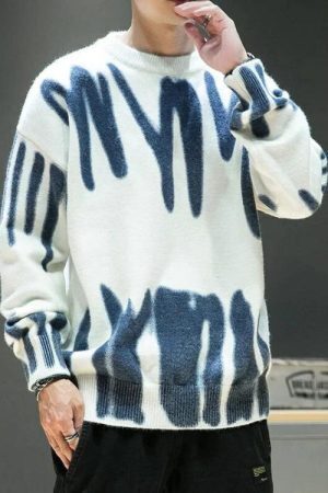 Spray Paint Soft Touch Knitted Sweater
