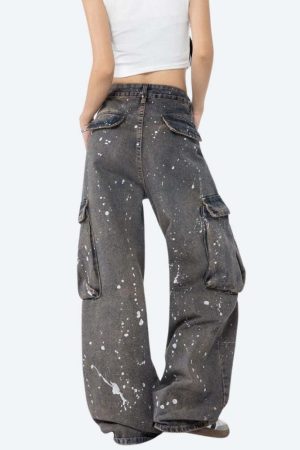 Stained Cargo Jeans