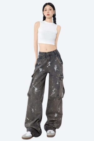 Stained Cargo Jeans