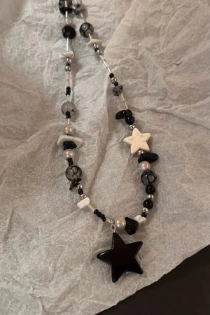 Star Pendant Beaded Necklace