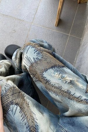 Stitch Baggy Jeans